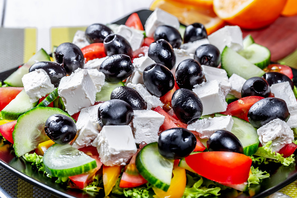Greek Salad is a part of me Mediterranean diet known to be the best when trying to get pregnant